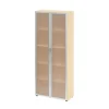 Aktenschrank 80 cm Ahorn/ Rahmen Silber