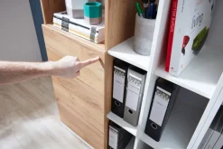 Aktenschrank LION 85 x 120 cm Weiß/ Navarra-Eiche