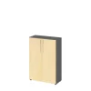 Aktenschrank 80 x 114,4 cm Graphit/ Ahorn