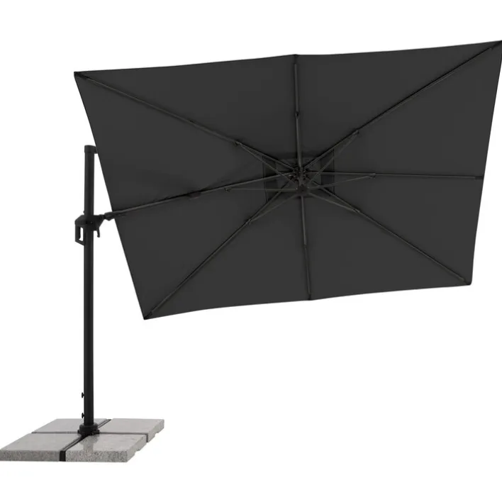 Ampelschirm 350 x 260 cm schwarz /anthrazit