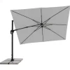 Ampelschirm 350 x 260 cm schwarz /hellgrau
