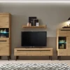 Anbauwand N1 TORGE 4-teilig 343 x 197 cm Eiche Artisan Dekor