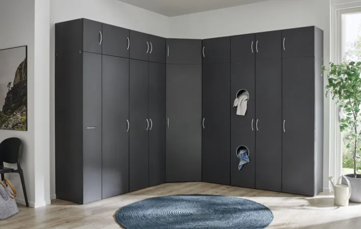 Apothekerschrank MULTIRAUMKONZEPT 30 x 185 cm graphitfarben