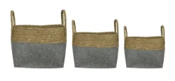 Aufbewahrungskorb Seegras 38 x 24 cm grau /braun