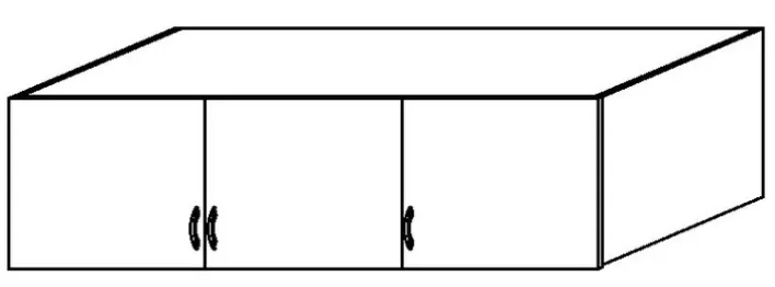 Aufsatzschrank C.A.P.A 136 x 39 cm braun
