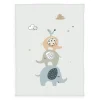 baby best Baby-Flausdecke ELEFANTS 75 x 100 cm weiß/beige/bunt