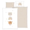 baby best Renforcé-Babybettwäsche LITTLE FRIENDS 100 x 135 cm weiß/beige