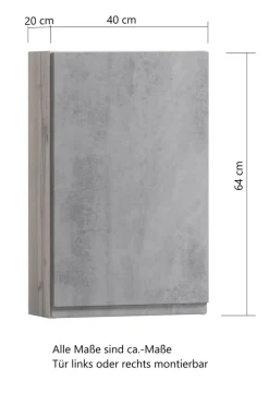 Bad-Hängeschrank GENT weiß/braun 40 cm