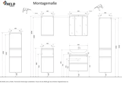 Bad-Waschbeckenunterschrank GENT weiß/braun
