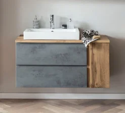 Bad-Waschtisch GENT hellgrau/braun 105cm