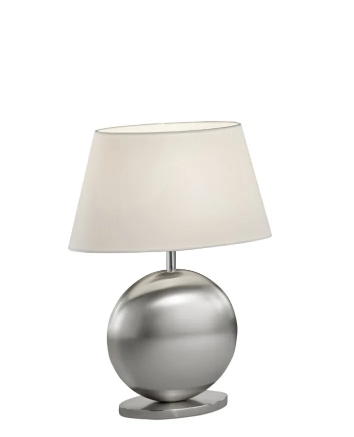 BANKAMP Retrofit Tischlampe ASOLO 41 cm nickelfarbig