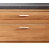 Bank VEDURA 90 x 44 x 38 cm Teilmassiv braun