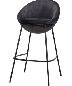 Barstuhl ROUND 52 x 100 cm anthrazit/schwarz