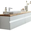 b.collection Waschplatz ESSENCE 161,2 cm Edelweiß matt/ Eiche