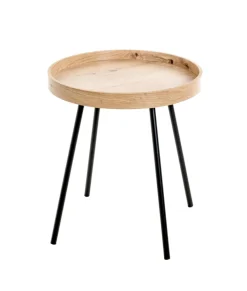 Beistelltisch 40 x 40 cm braun/schwarz