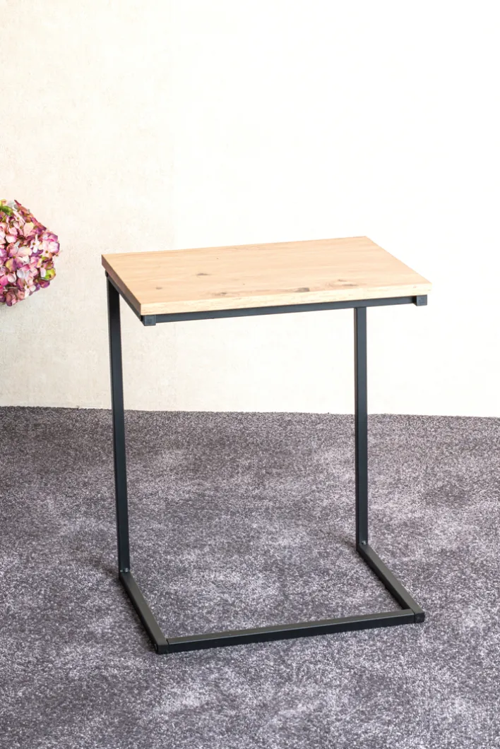 Beistelltisch 40 x 30 cm braun/schwarz