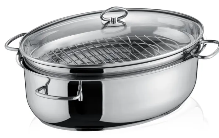 Berndes Bräter mit Glasdeckel 8500 ml silberfarbig