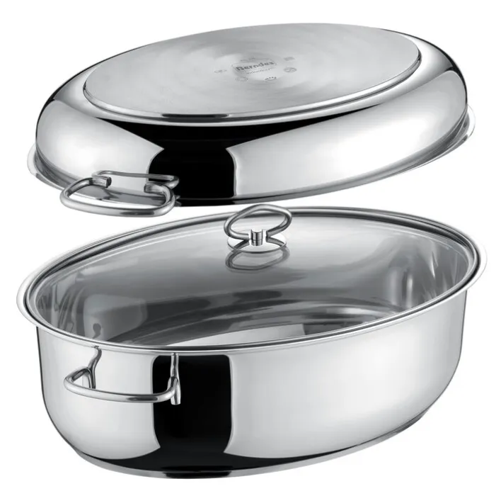 Berndes Bräter mit Glasdeckel 8500 ml silberfarbig