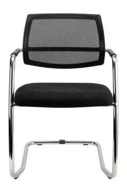 Besucherstuhl 2er Set 56 x 81 cm schwarz