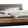 Bett ESPERA 180 x 200 cm Wildeiche massiv/ Anthrazit