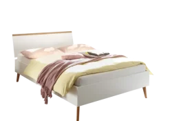Bett LENA weiß/ braun