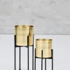 Blumenständer SAVAGDA 2-teilig gold schwarz