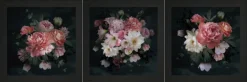 BÖNNINGHOFF 3er Set Kunstdruck 23x23cm BLUMEN