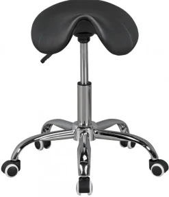 Bürohocker 60 cm silberfarbig/ schwarz
