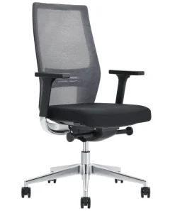 Bürostuhl 62 x 109 x 57 cm schwarz/ alufarben