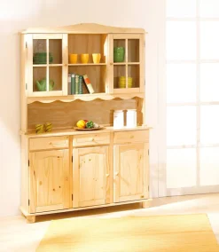 Buffet LUIS 130x198x43 cm Massivholz Kiefer Natur