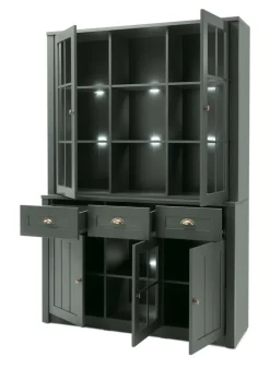 Buffetschrank ASCOT 130 x 196 x 43 cm grün/goldfarbig