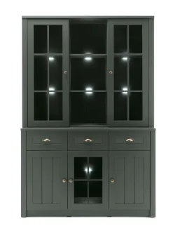 Buffetschrank ASCOT 130 x 196 x 43 cm grün/goldfarbig