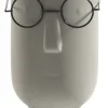 casaNOVA Übertopf Gesicht 22 cm grau