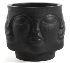 casaNOVA Übertopf GESICHT 20 cm schwarz