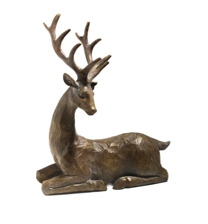 casaNova Deko-Figur Hirsch, liegend 36 cm Braun