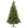 casaNOVA Künstlicher Weihnachtsbaum mit LED-Beleuchtung Kunststoff/Metall 240 x 152 x 152 cm Grün/Schwarz
