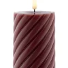casaNOVA LED Kerze DRILL 15 cm rot
