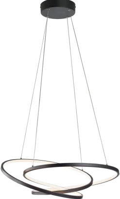 casaNOVA LED Pendelleuchte SPIRO 63 cm sch´warz