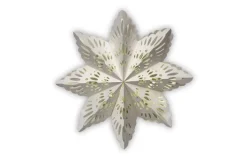 casaNOVA Lichtobjekt Papieranhänger SCHNEEFLOCKE mit Beleuchtung 48,3 cm