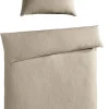 casaNOVA Musselin-Bettwäsche 135 x 200 cm beige