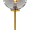 casaNOVA Retrofit Tischlampe TANO 45 cm schwarz /Rauchglas
