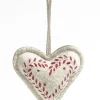 casanova Weihnachten Deko Anhänger Herz 10 cm beige-rot