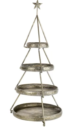 casaNOVA Weihnachten Etagere GOLDENE PRACHT 102 cm