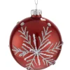 casaNOVA Weihnachtskugel I NORDISCHER WINTER 8 cm rot /weiß