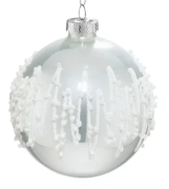 casaNOVA Weihnachtskugel WEIHNACHTSZAUBER 8 cm weiß