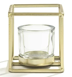 casaNOVA Windlicht 10 cm goldfarbig