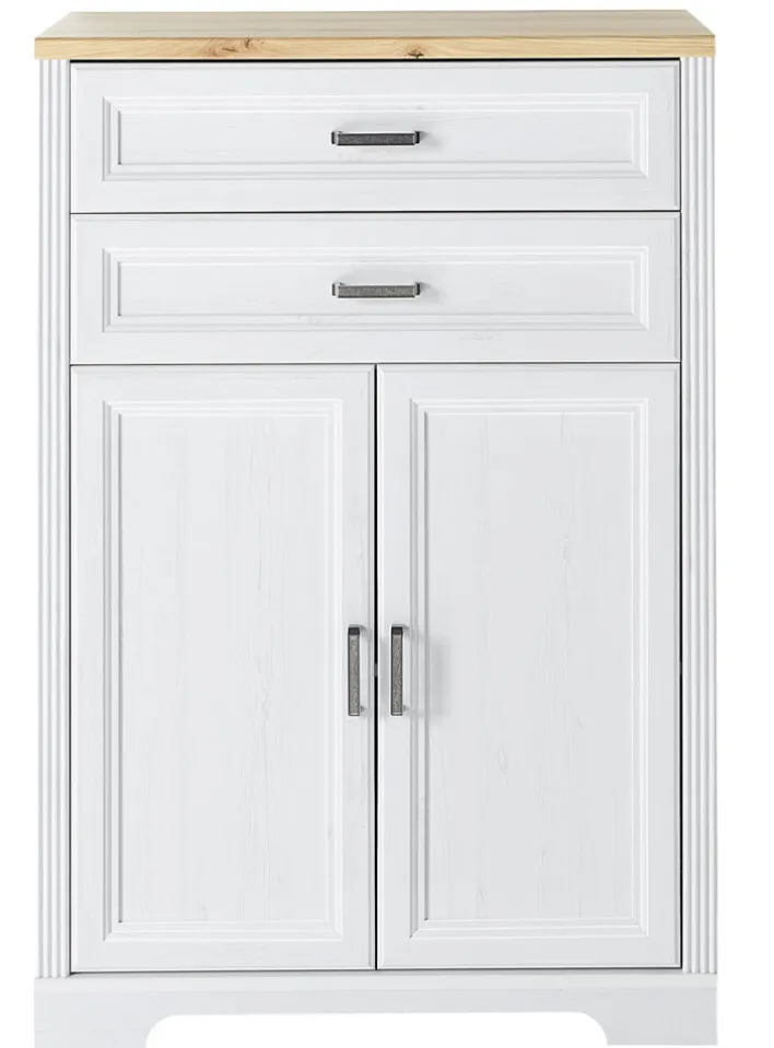 CASAVANTI Aktenschrank JASMIN mit 2 Schubkästen Pinie hell/ Artisan Eiche