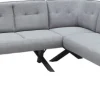 CASAVANTI Eckbank MIA Metall/Stoffbezug hellgrau 214 x 176 cm