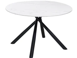 CASAVANTI Esstisch Ø 120 cm weiß/schwarz