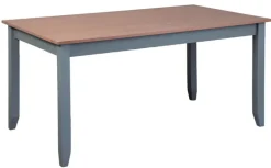 CASAVANTI Esstisch NICLAS 1.1 160x90x75 cm Massivholz grau/braun